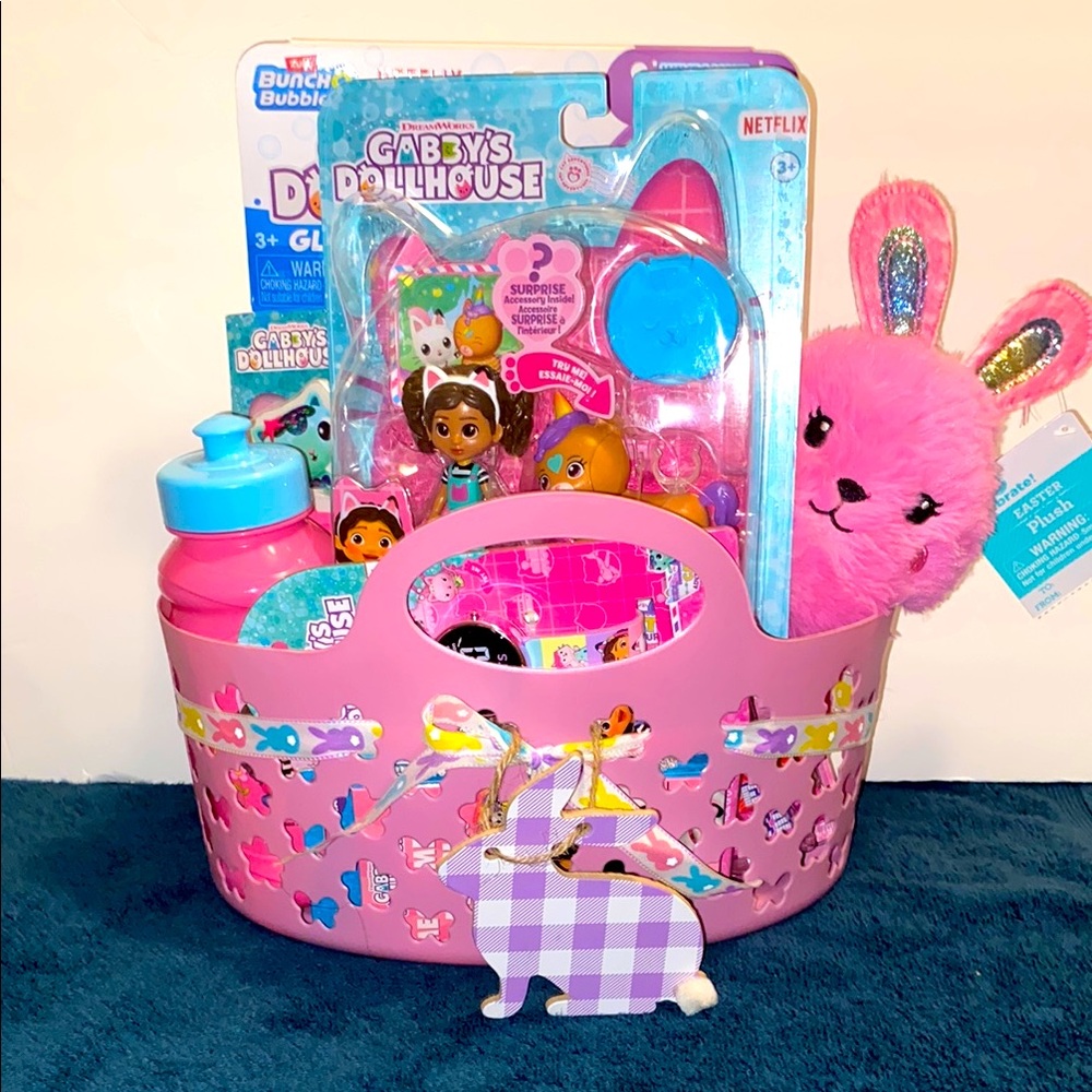 Gabby’s Dollhouse Pink Easter Filled Basket NWT